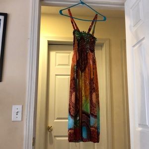 bathing suit cover . Silk like fabric.